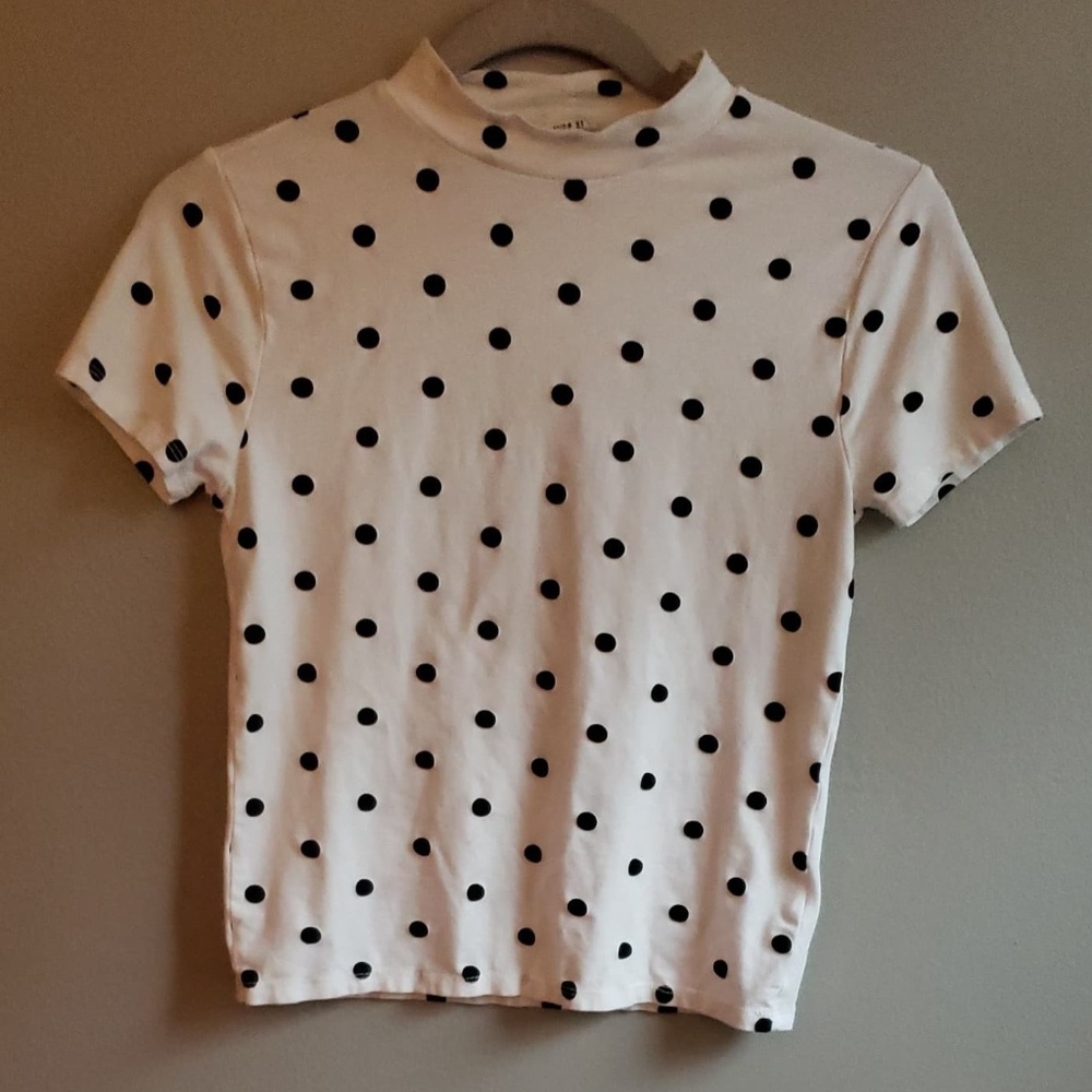 Polka Dot Short Sleeve Blouse